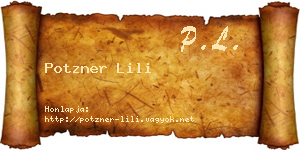 Potzner Lili névjegykártya